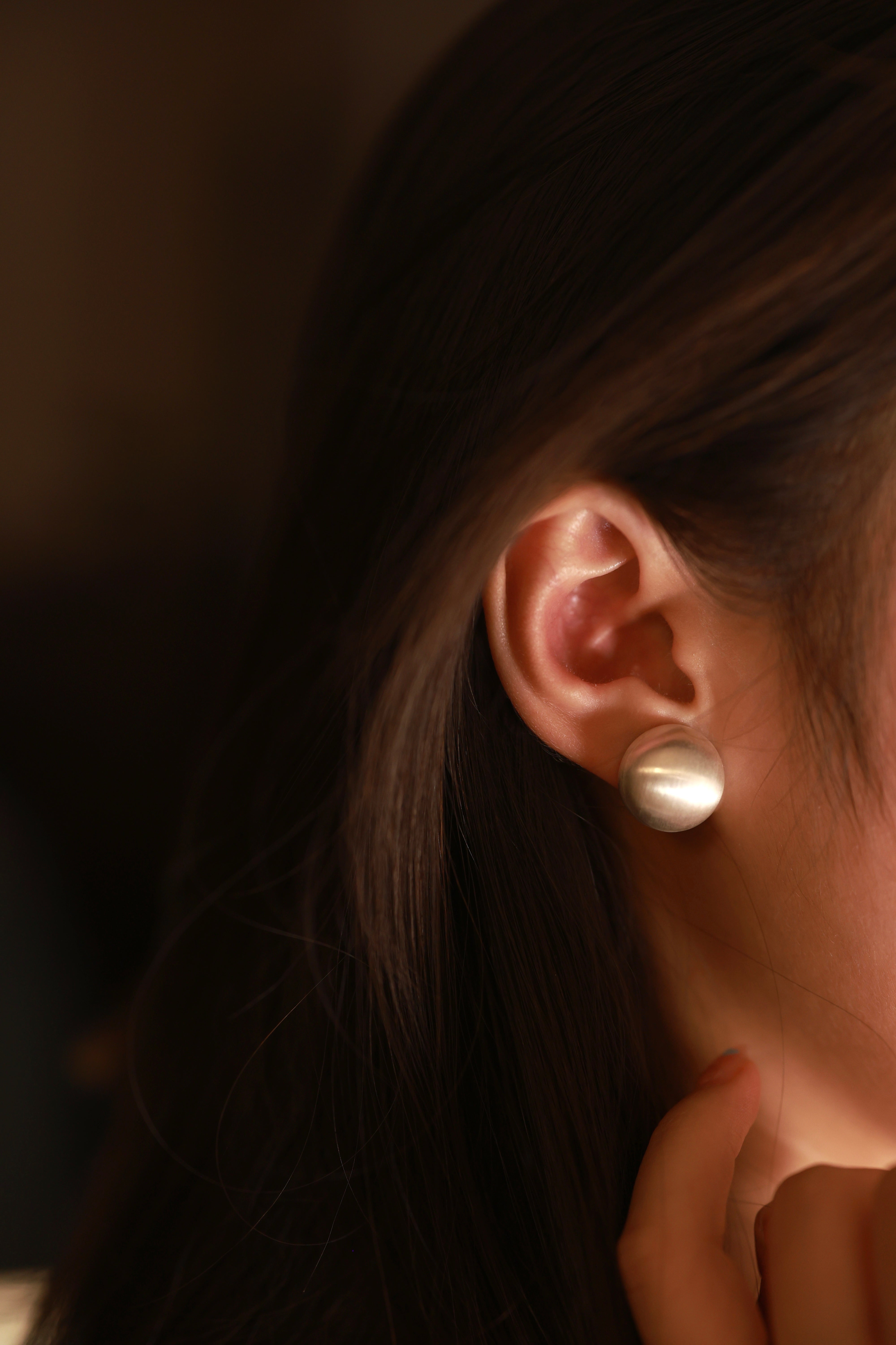 MATTE Pearl Stud Earrings — image 3