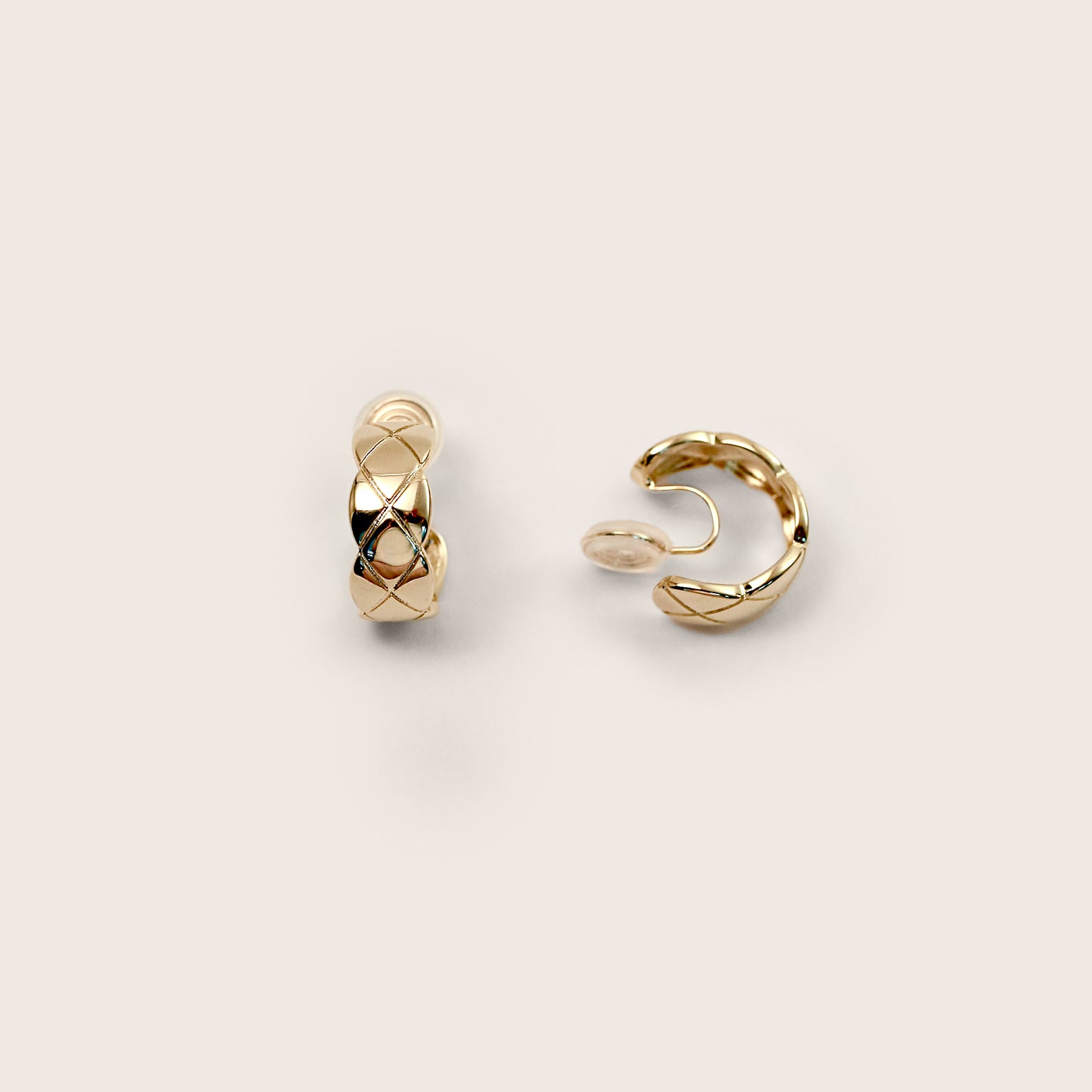 Lattice Gold Clip-Ons