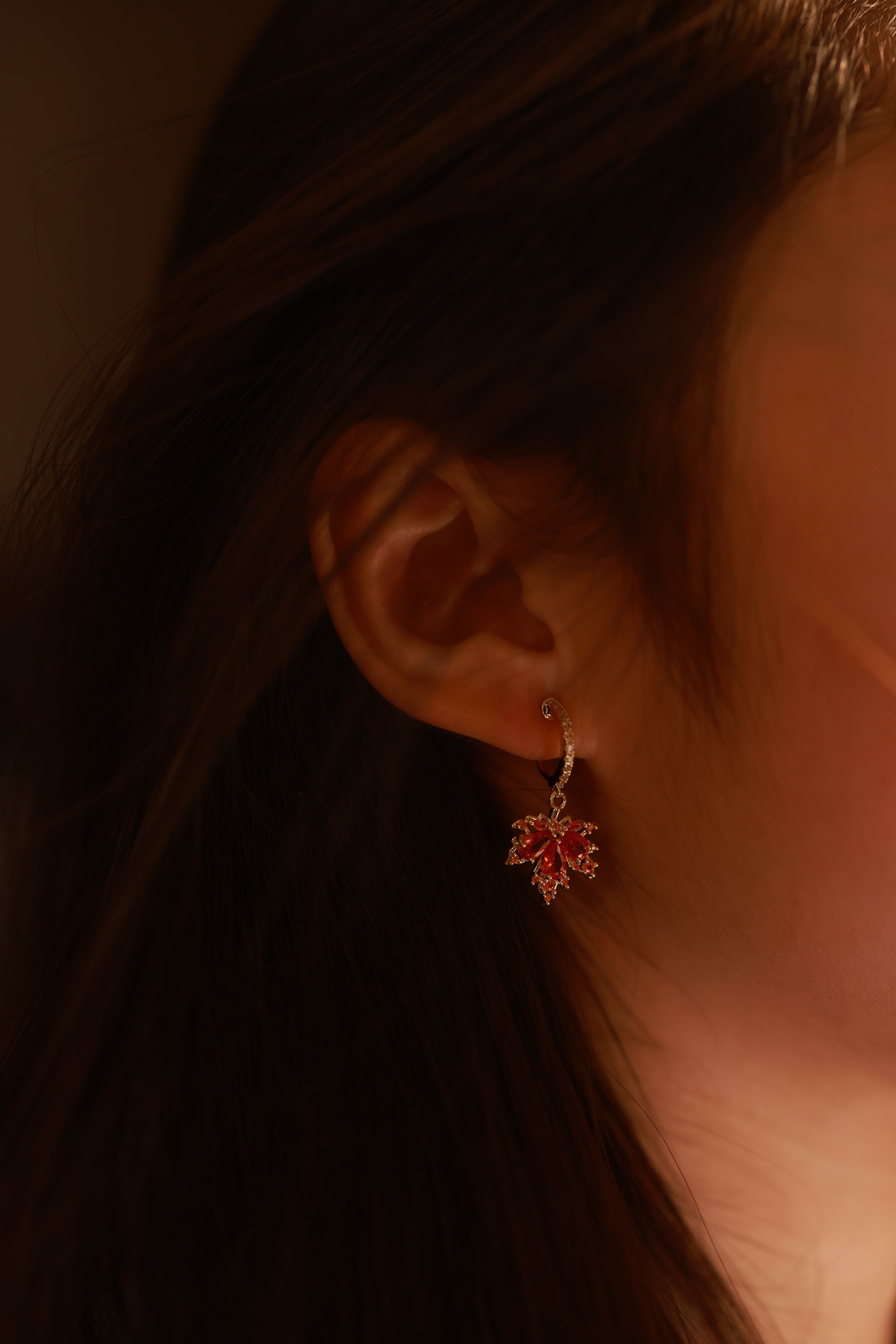 Ember Clip-On Drop Earrings
