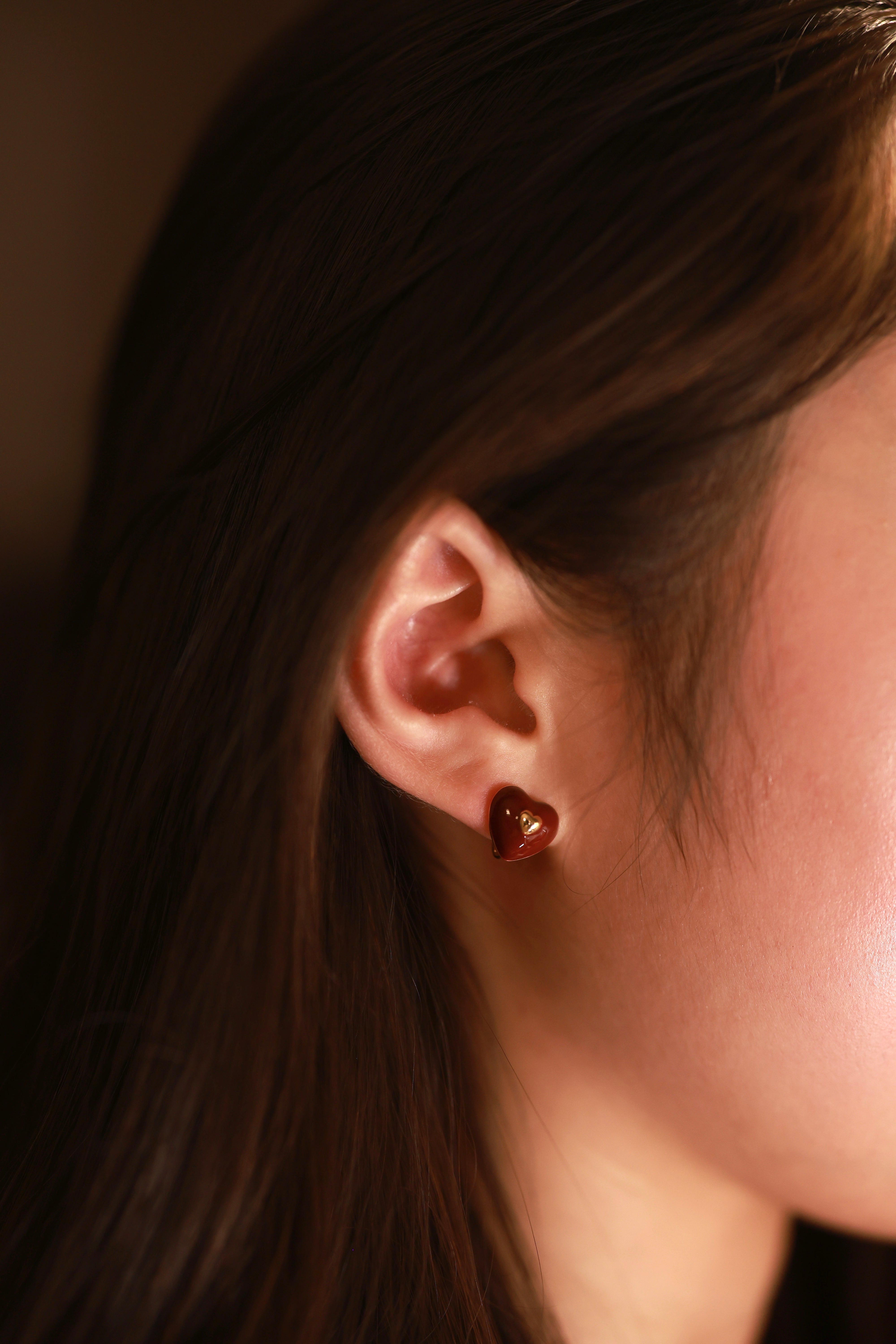 Inner Glow Heart Studs